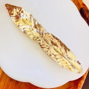Vintage Rare Belt Buckle Mimi Di N Satin Gold Tone 1982 Laurel Laurel Leaf 1481